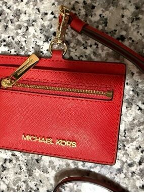 Michael Kors Red Cardholder Wristlet